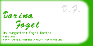 dorina fogel business card